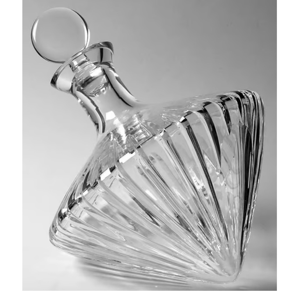 Astral Peerage Tilted Decanter Lead Crystal Blown Glass Retired DISCONTINUED.